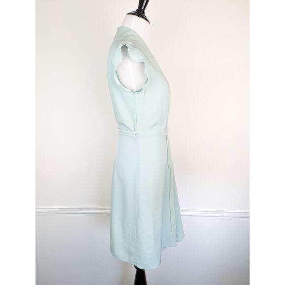 Guess by Marciano Wrap Dress Pleated Silk Coquette Summer Mint Green Size XS - Picture 7 of 14